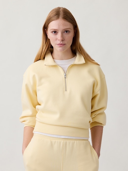 Image number 1 showing, Oversized Fleece Half-Zip Sweatshirt
