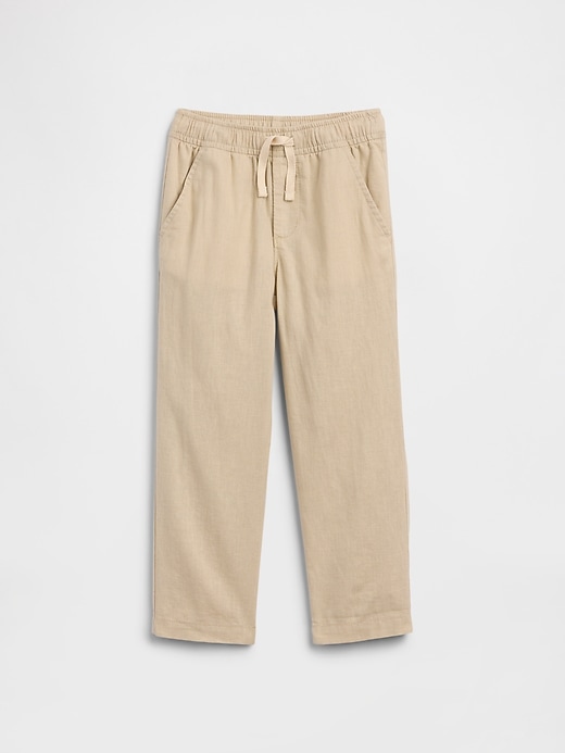 Image number 1 showing, babyGap Pull-On Tapered Linen-Blend Pants