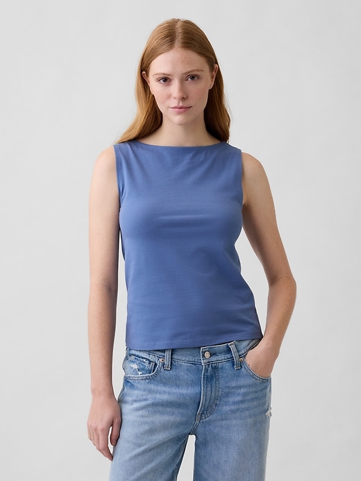 Image number 1 showing, Boatneck Tank Top
