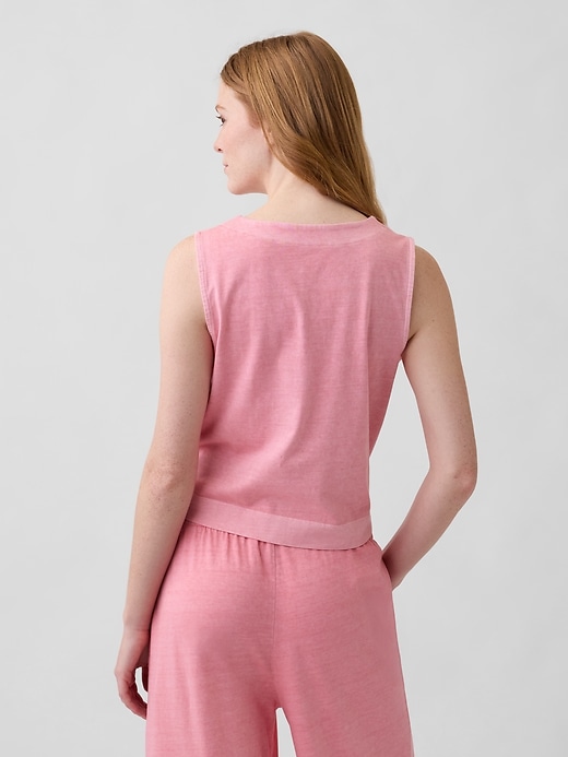 Image number 2 showing, Crewneck PJ Shell Tank Top