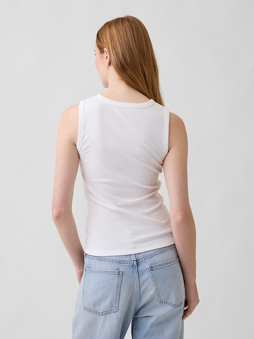 Image number 2 showing, Ribbed High-Neck Tank