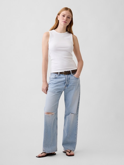 Image number 3 showing, Ribbed High-Neck Tank