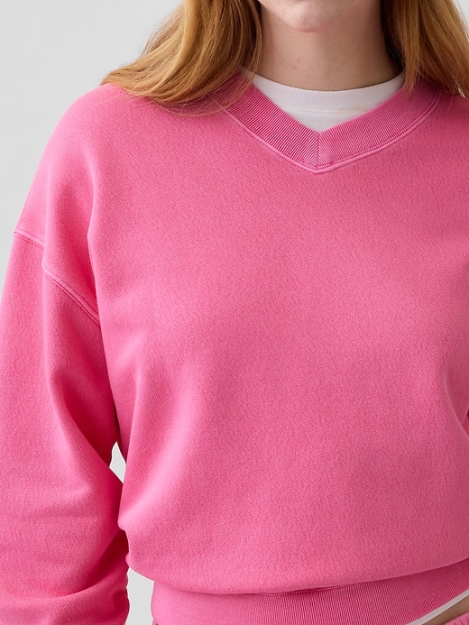 Image number 4 showing, Oversized Wedge V-Neck Sweatshirt