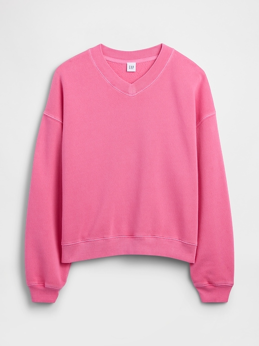 Image number 5 showing, Oversized Wedge V-Neck Sweatshirt