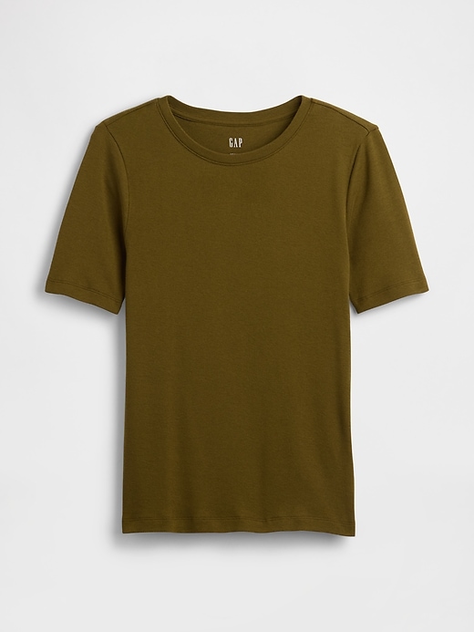 Image number 5 showing, Modern Ribbed Crewneck T-Shirt
