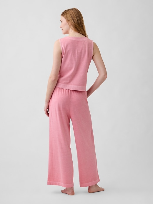 Image number 2 showing, Heavyweight Pull-On Wide-Leg Crop Pants