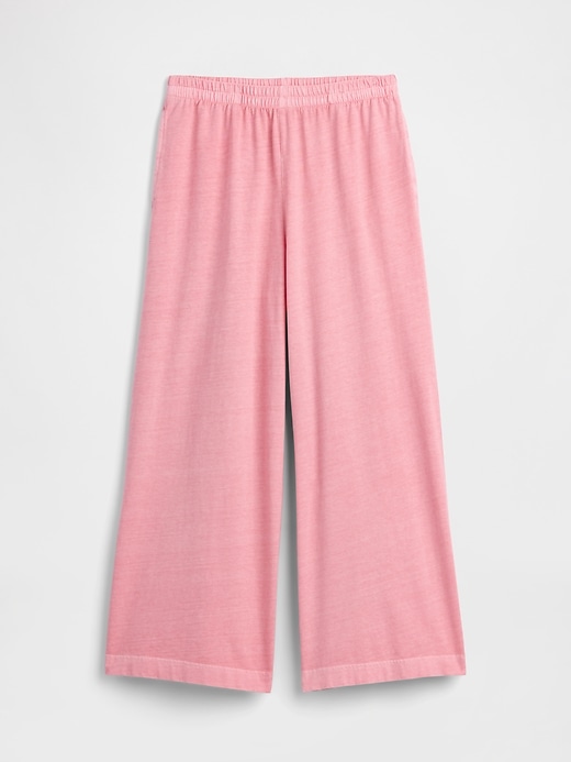 Image number 4 showing, Heavyweight Pull-On Wide-Leg Crop Pants