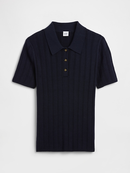 Image number 5 showing, Ribbed Sweater Polo Shirt