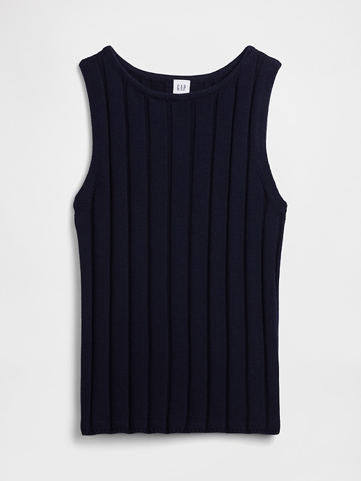 Image number 5 showing, Relaxed Ribbed Boatneck Tank Top