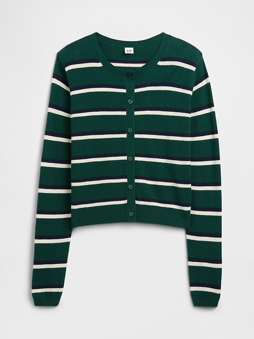 Image number 5 showing, CashSoft Stripe Crewneck Cardigan