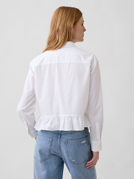 Image number 2 showing, Relaxed Cropped Ruffle Shirt