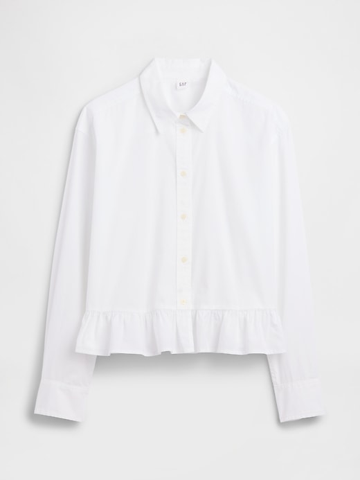 Image number 5 showing, Relaxed Cropped Ruffle Shirt