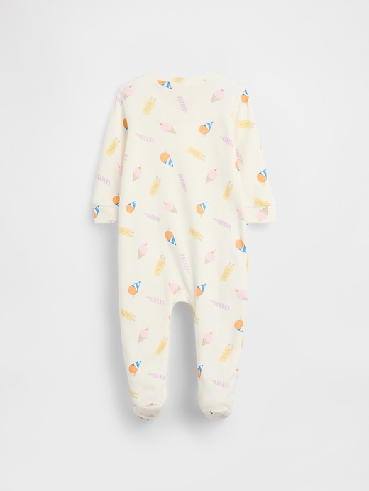 Image number 2 showing, Baby Print Two-Way Zip One-Piece