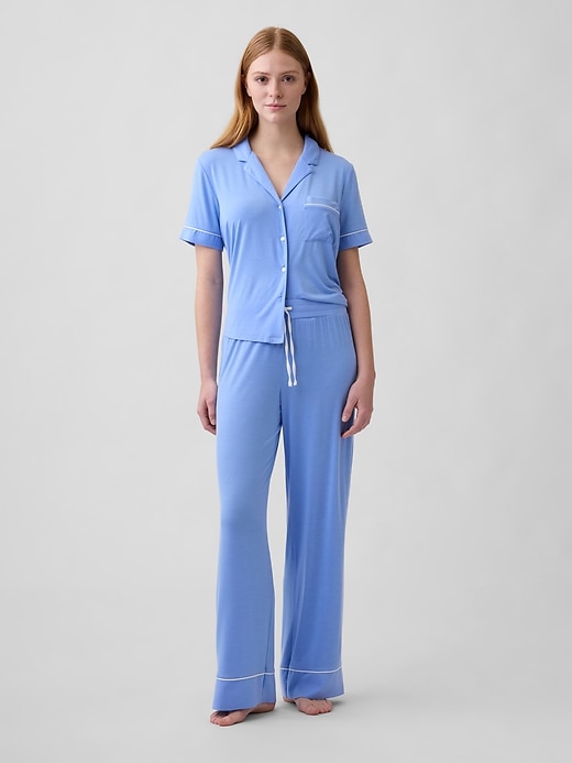 Image number 1 showing, Modal Wide-Leg PJ Pants