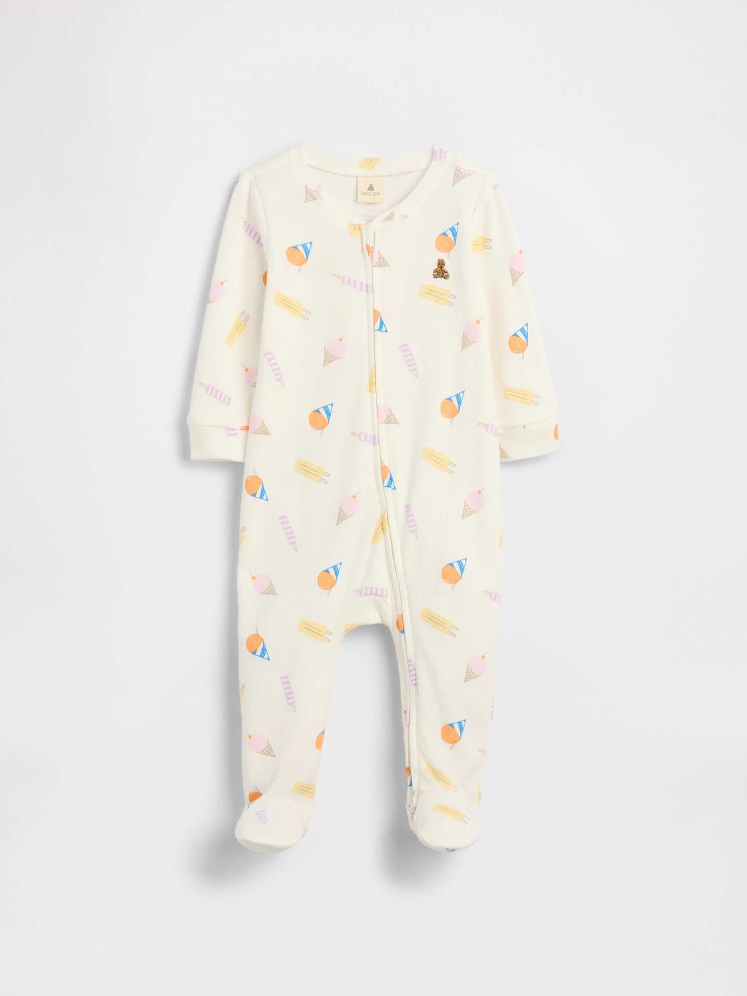 Baby Print Two-Way Zip One-Piece