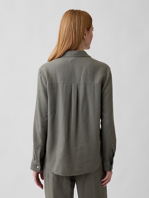 Image number 2 showing, Linen-Blend Easy Shirt
