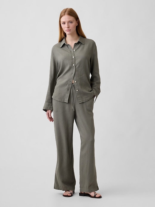Image number 3 showing, Linen-Blend Easy Shirt