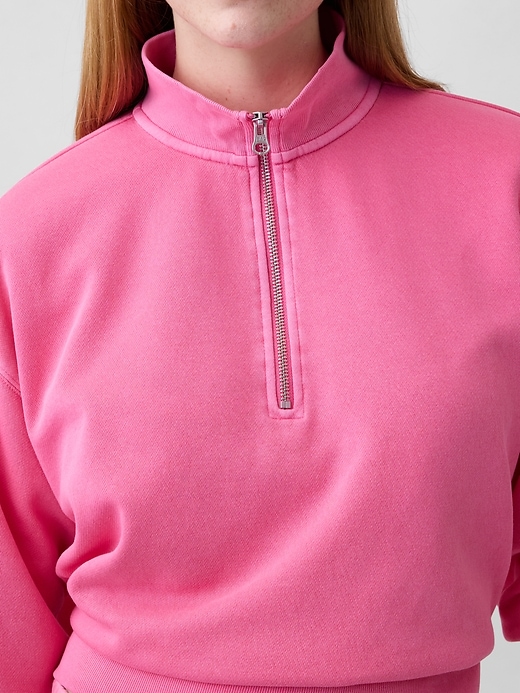 Image number 4 showing, Oversized Fleece Half-Zip Sweatshirt