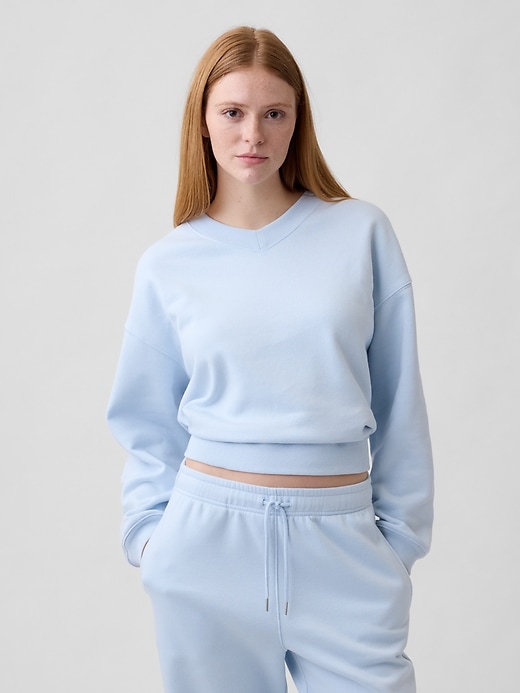 Image number 1 showing, Oversized Wedge V-Neck Sweatshirt