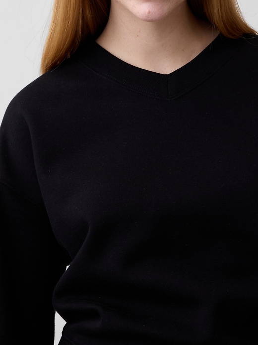 Image number 4 showing, Oversized Wedge V-Neck Sweatshirt