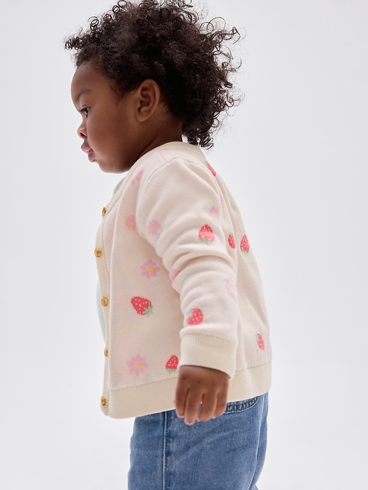 Image number 4 showing, Baby Print Crewneck Cardigan