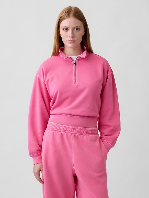 Image number 1 showing, Oversized Fleece Half-Zip Sweatshirt