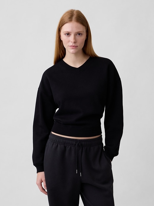 Image number 1 showing, Oversized Wedge V-Neck Sweatshirt