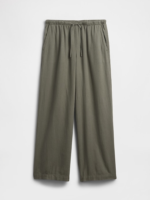 Image number 5 showing, Relaxed Linen-Blend Wide-Leg Pants