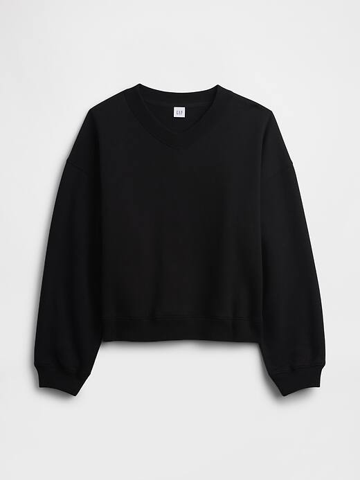 Image number 5 showing, Oversized Wedge V-Neck Sweatshirt