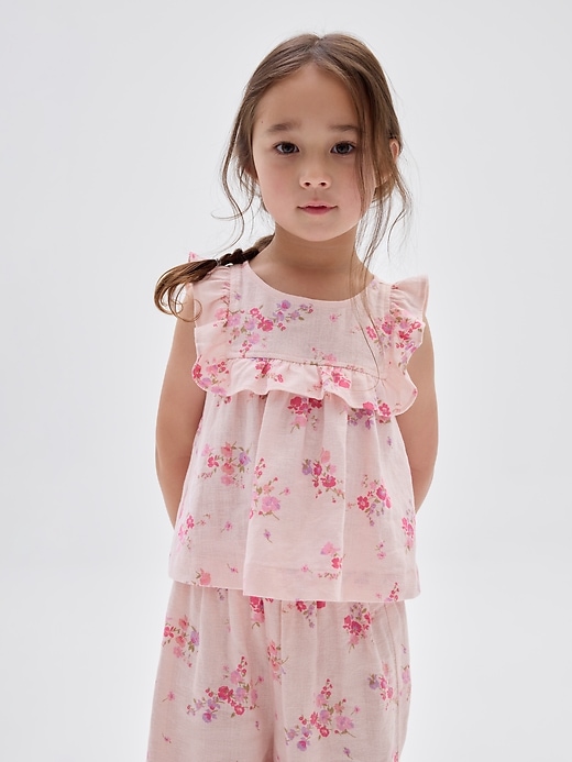 Image number 4 showing, babyGap Linen-Blend Ruffle Top
