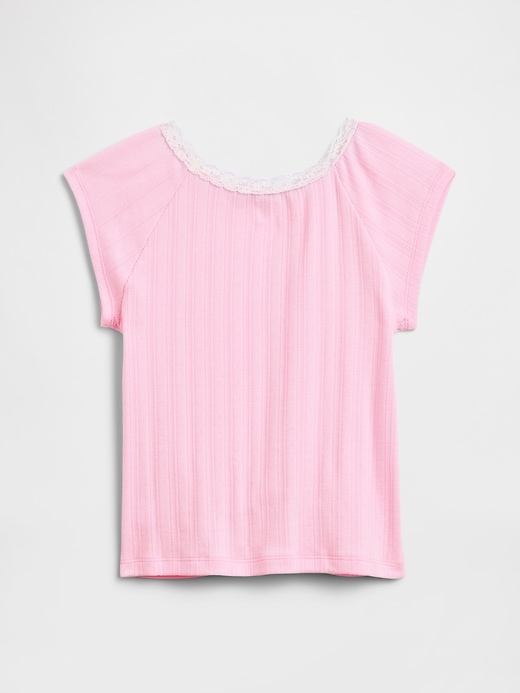 Image number 2 showing, Kids Lace-Trim Baby T-Shirt