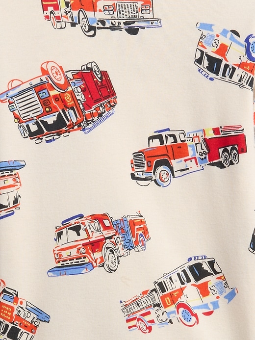 Image number 2 showing, babyGap 100% Organic Cotton Fire Truck PJ Set