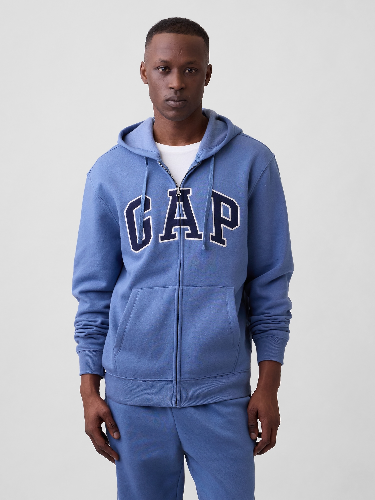 Relaxed Gap Logo Zip Hoodie