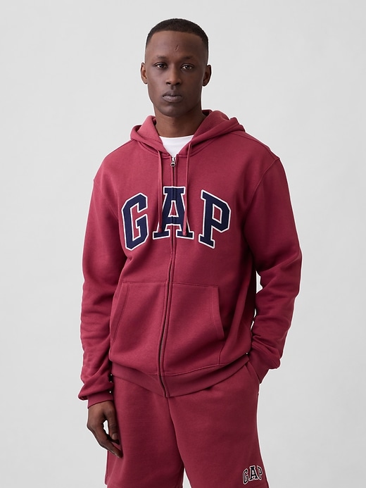 Image number 1 showing, Adult Relaxed Gap Logo Zip Hoodie