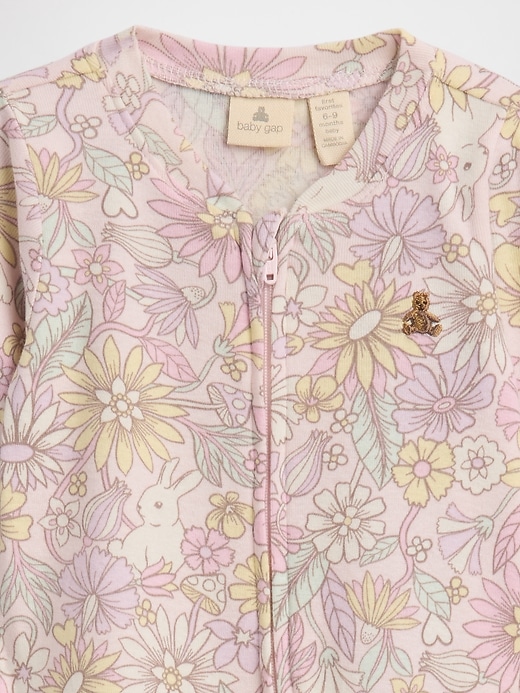 Image number 3 showing, Baby Print Two-Way Zip One-Piece