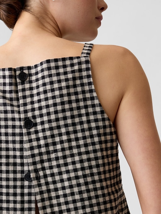 Image number 4 showing, Linen-Blend Apron Top