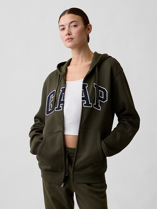 Image number 4 showing, Adult Relaxed Gap Logo Zip Hoodie