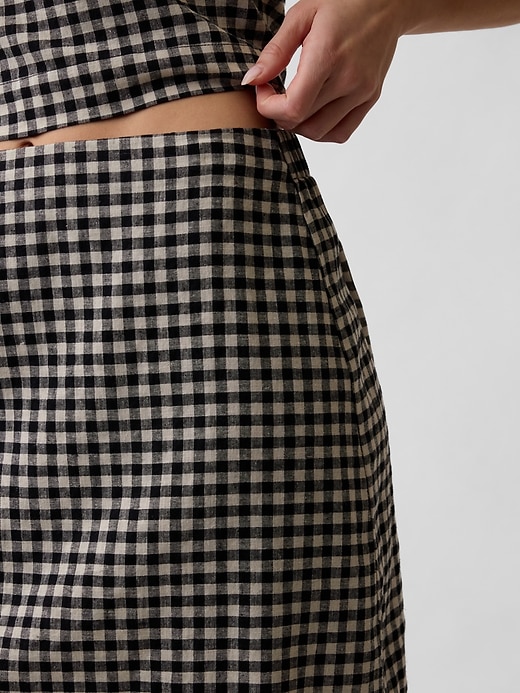 Image number 4 showing, Linen-Blend Pull-On Mini Skirt