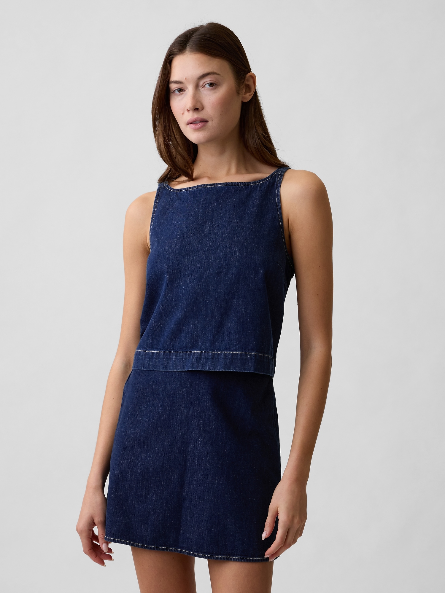 Denim Shell Tank Top