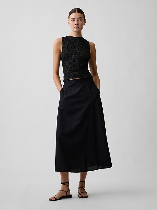 Image number 3 showing, Smocked Sleeveless Boatneck Top