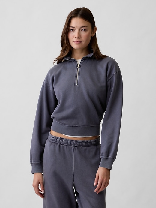 Image number 1 showing, Oversized Fleece Half-Zip Sweatshirt