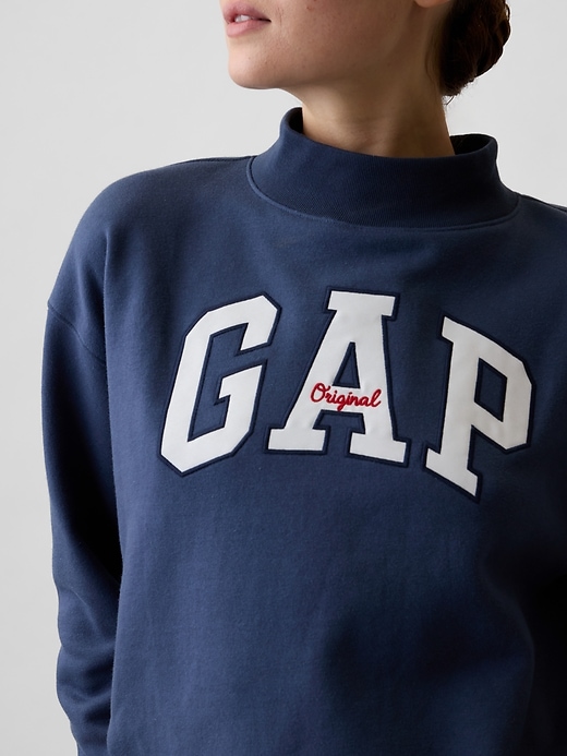Image number 4 showing, Oversized Gap Logo Mockneck Sweatshirt