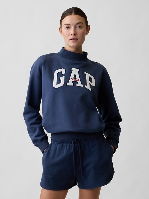 Image number 1 showing, Oversized Gap Logo Mockneck Sweatshirt
