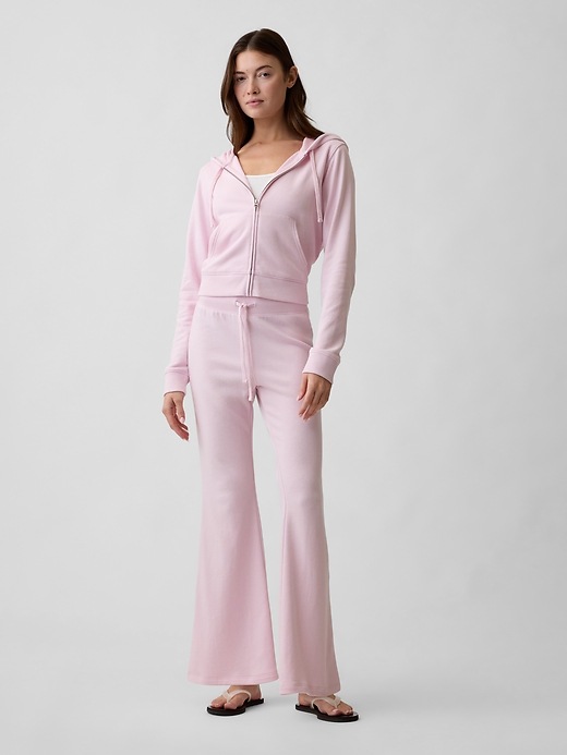 Image number 3 showing, French Terry Cropped Zip Hoodie