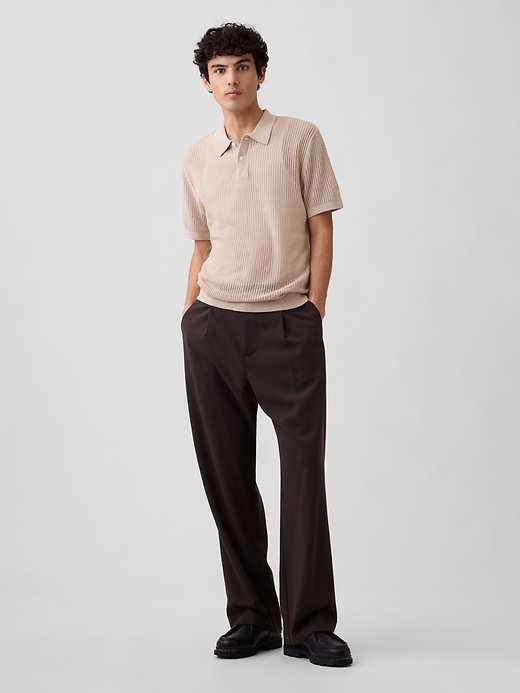 Image number 3 showing, Crochet Sweater Polo Shirt