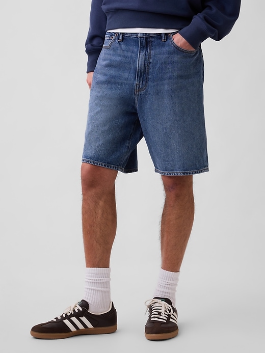 Image number 3 showing, 9" SuperSoft Loose Denim Shorts