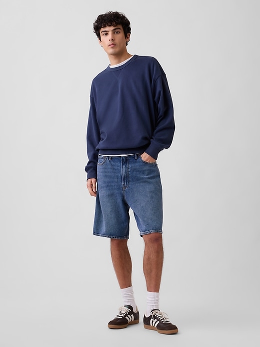 Image number 1 showing, 9" SuperSoft Loose Denim Shorts