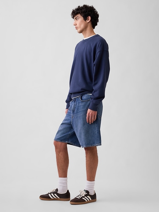 Image number 4 showing, 9" SuperSoft Loose Denim Shorts