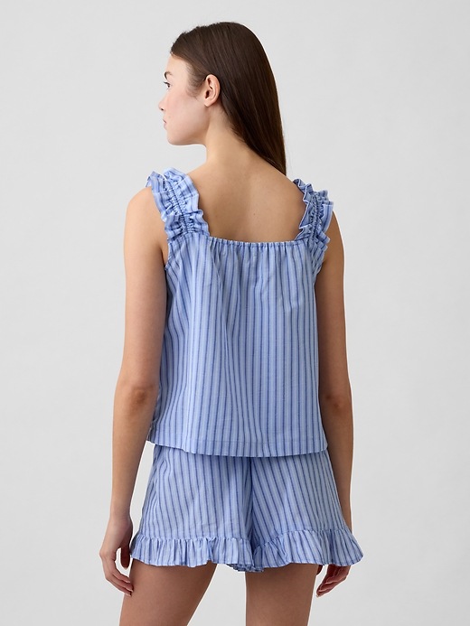 Image number 2 showing, Ruffle Poplin PJ Top
