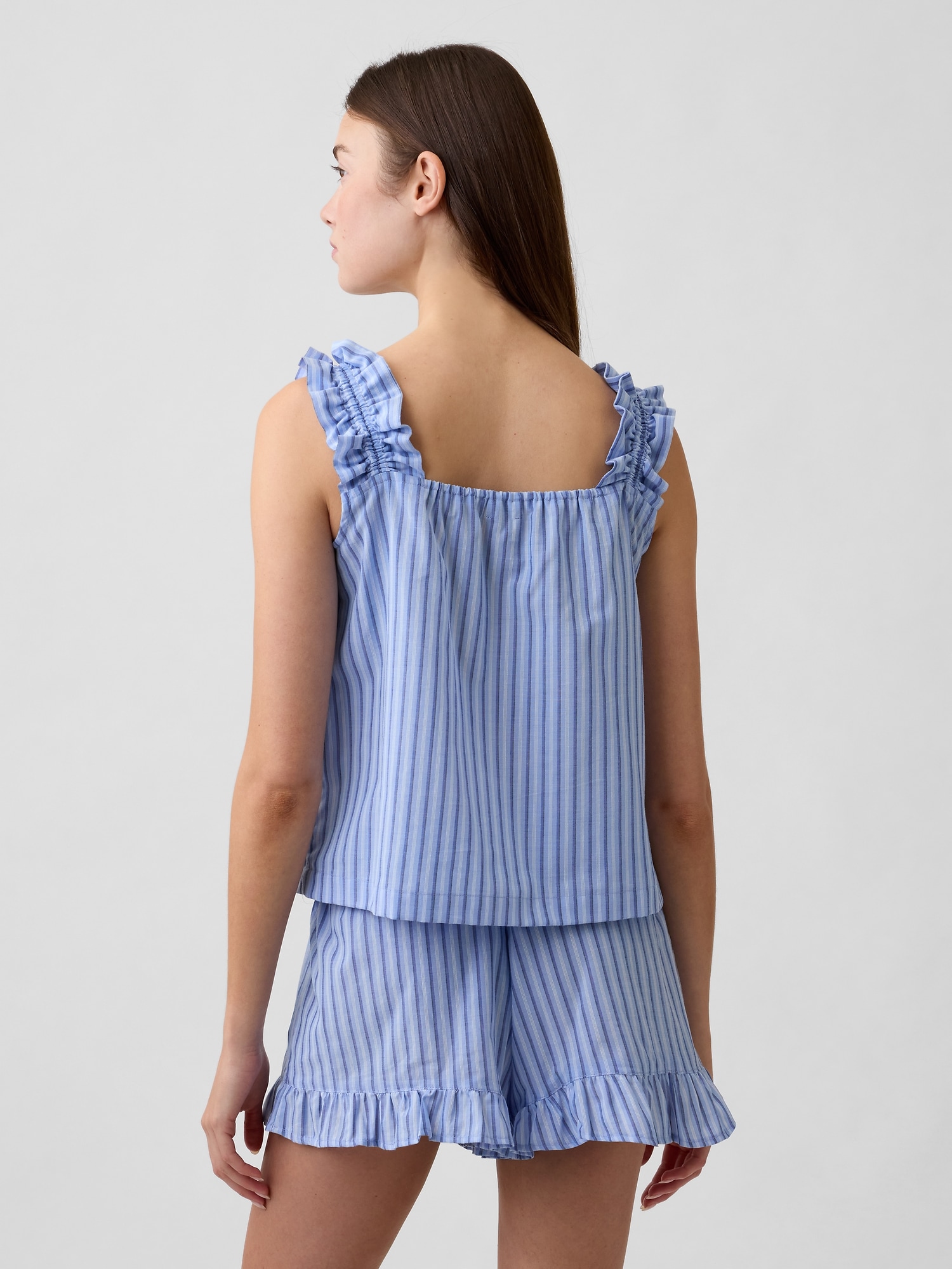 Ruffle Poplin PJ Top